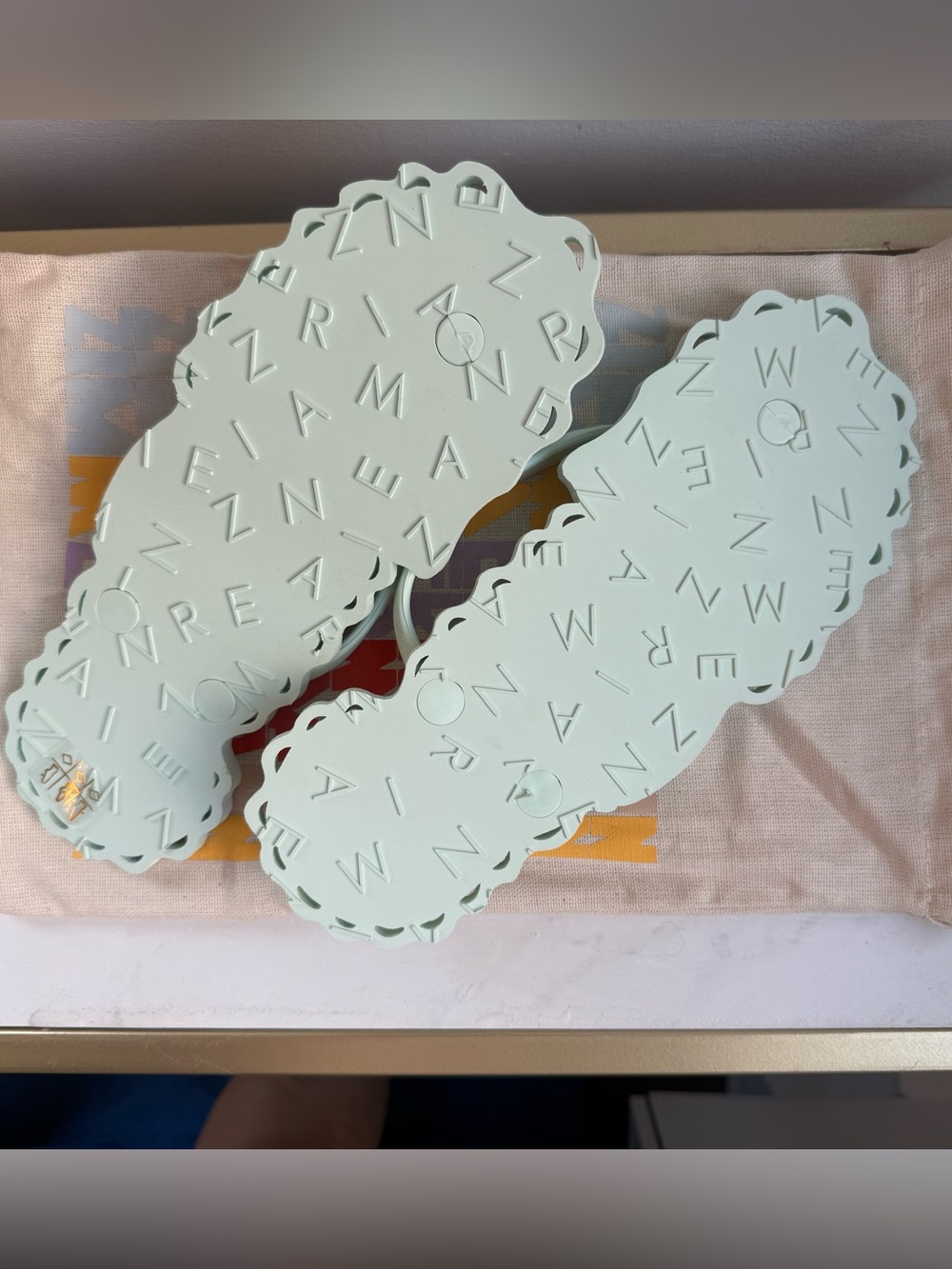 Zimmermann Pale Mint Scalloped Flip Flop Sandals - Picture 6 of 7